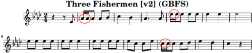 Two Versions of 'Three Fishermen' from The Golden Book of Favorite Songs (1915)